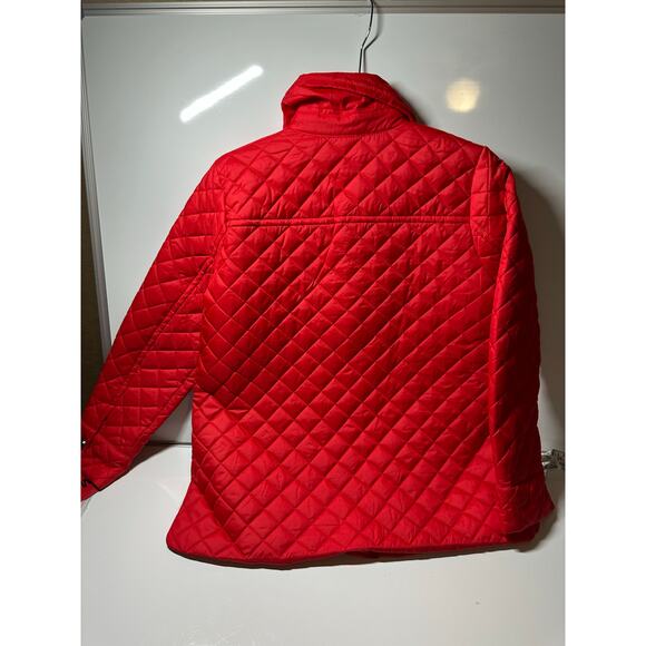 New NWT Ann Klein Women M Medium Red Lightweight Puffer jacket coat - Picture 10 of 10